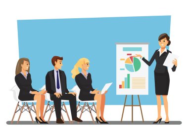 business seminar ,Vector illustration cartoon character.