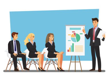business seminar ,Vector illustration cartoon character.