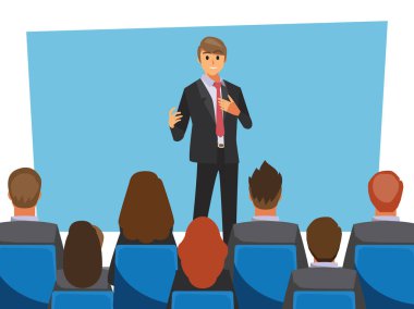 business seminar ,Vector illustration cartoon character.