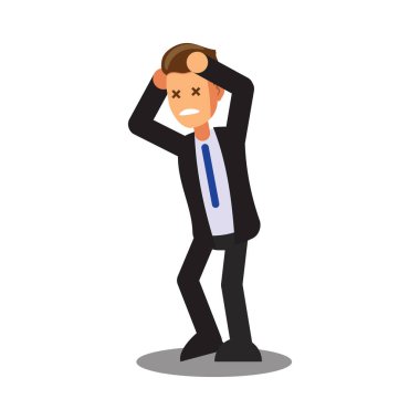 Businessman character design.Cartoon for online business