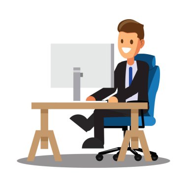 Businessman character design.Cartoon for online business