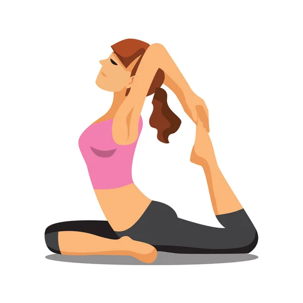 Fitness Yoga Estilo Vida Saludable — Archivo Imágenes Vectoriales