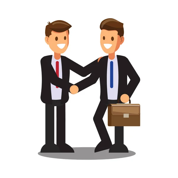 Businessman Character Design Cartoon Online Business — 스톡 벡터