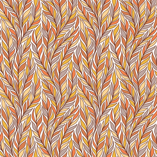 Colorful Vector Illustration Floral Seamless Pattern Leaves Branches — Stock Vector