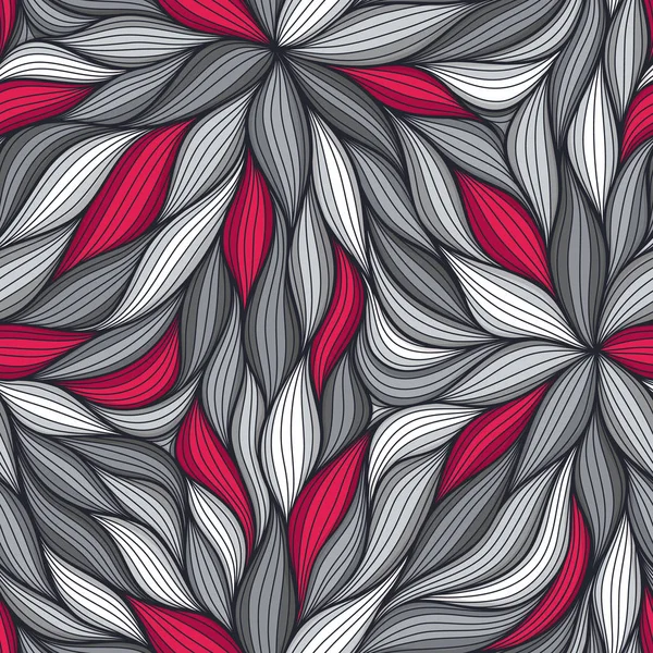 Abstrakt bølgete linjer sømløst mønster. Floral organisk vektorillustrasjon. Sterk fargerik, sømløs flislegging av bakgrunnsinnsamling – stockvektor