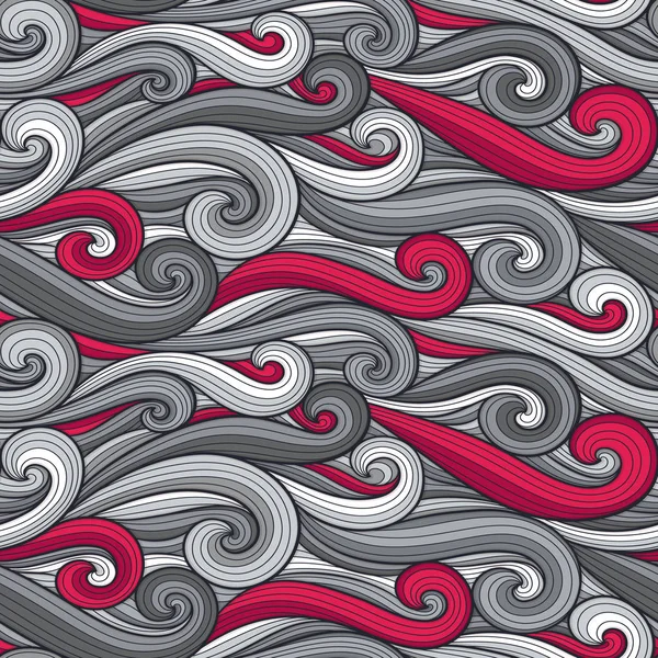 Naadloze patroon van abstracte golvende lijnen. Floral organische vectorillustratie. Bright kleurrijke tegels naadloos achtergrond collectie — Stockvector