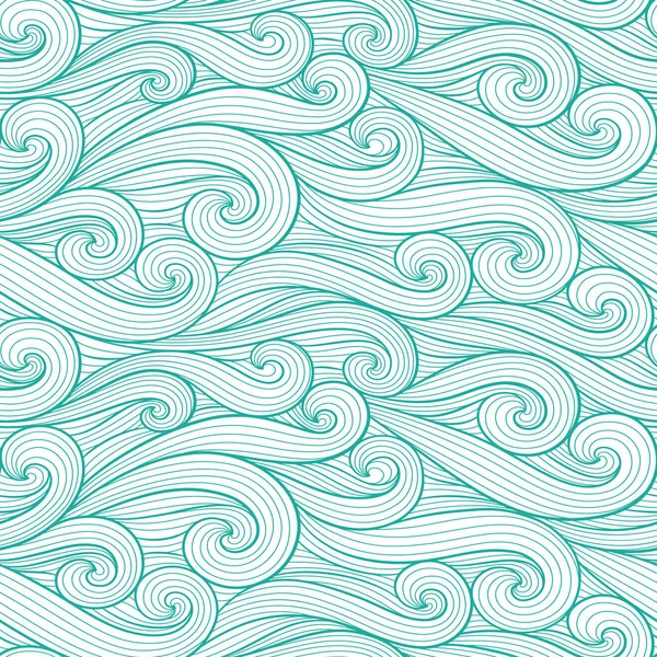 Abstraites lignes bouclées colorées motifs sans couture ensemble. Illustration vectorielle des vagues et boucles. Lumineux coloré collection de fond carrelage transparente . — Image vectorielle