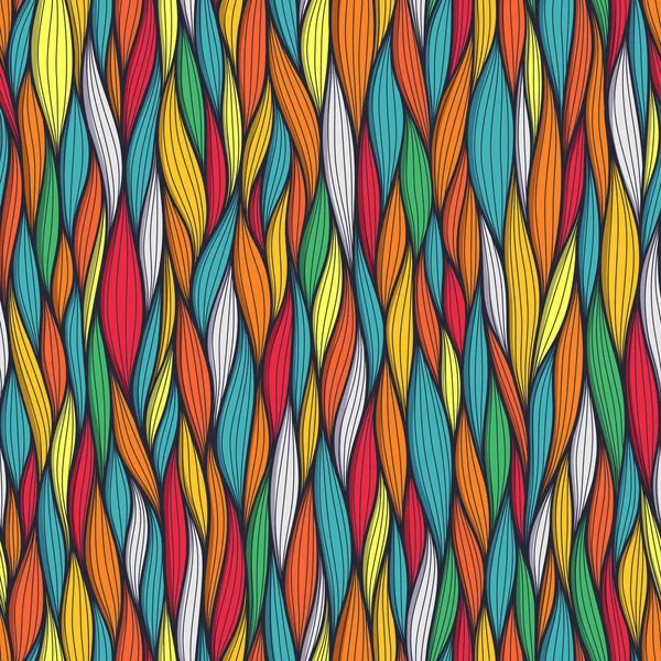 Líneas onduladas abstractas patrones sin costura conjunto. Floral orgánica como ilustración vectorial. Brillante colección de fondo de baldosas de colores sin costura . — Vector de stock