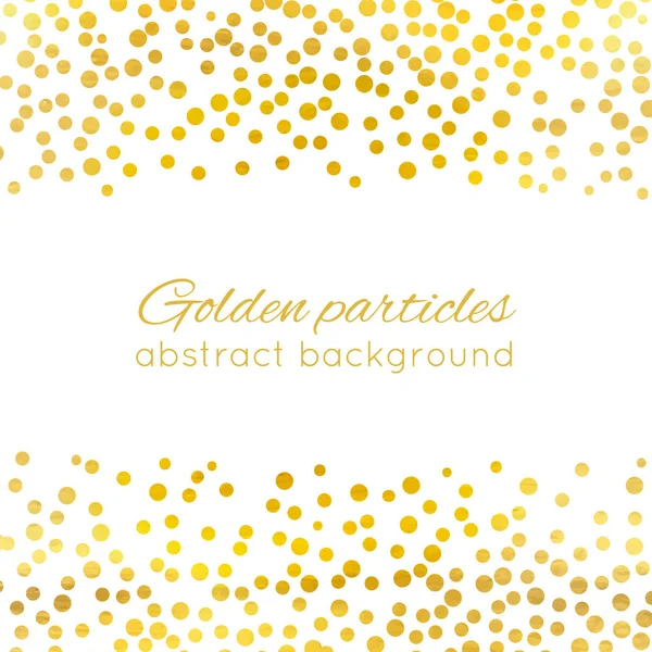 Ilustração Vetorial Quadro Partículas Douradas Com Lugar Para Texto Isolado — Vetor de Stock