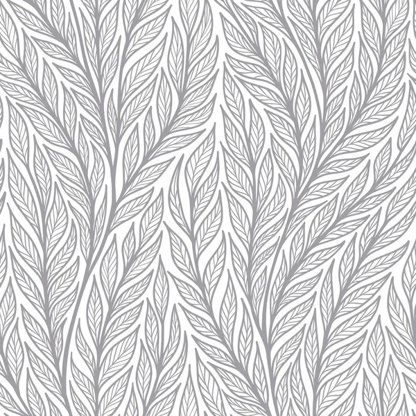 Modèle dessiné à la main avec ornement floral décoratif. Branches colorées stylisées. Fond printanier d'été, collection nature. Illustration vectorielle — Image vectorielle