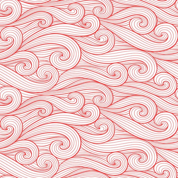 Abstraites lignes bouclées colorées motifs sans couture ensemble. Illustration vectorielle des vagues et boucles. Lumineux coloré collection de fond carrelage transparente . — Image vectorielle