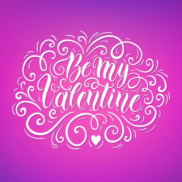 Colorful Vector Illustration Valentines Day Card Template Decorated Hand Drawn — Stock Vector