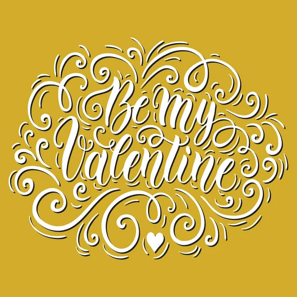 Colorful Vector Illustration Valentines Day Card Template Decorated Hand Drawn — Stock Vector