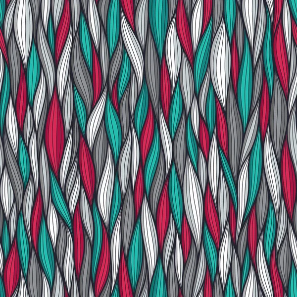 Abstrakta våglinjer sömlösa mönster. Blommig organiska vektorillustration. Bright färgglada sömlöst plattsättning bakgrunden insamling — Stock vektor