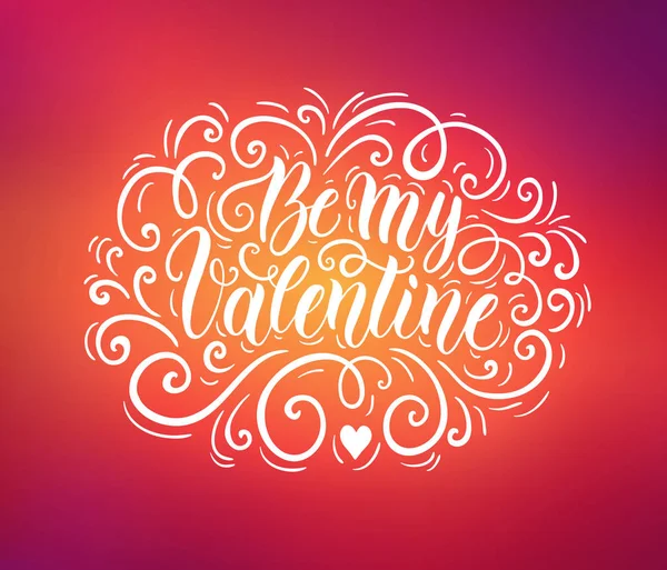 Bunte Vektor Illustration Der Valentinstag Karte Vorlage Mit Dekoriertem Handgezeichneten — Stockvektor