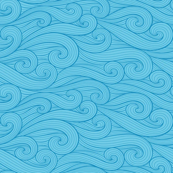 Abstracto líneas rizadas de colores sin costuras conjunto de patrones. Olas y rizos vector ilustración. Brillante colección de fondo de baldosas de colores sin costura . — Vector de stock