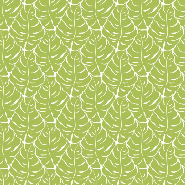 Seamless pattern with monstera leaves silhouettes. Trending tropical background. Vector illustration — Stock Vector