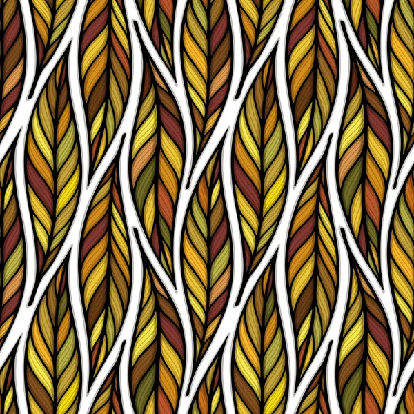 Fallande Löv Färgglada Vektor Illustration Dekorativ Höst Lämnar Vackra Sömlösa — Stock vektor