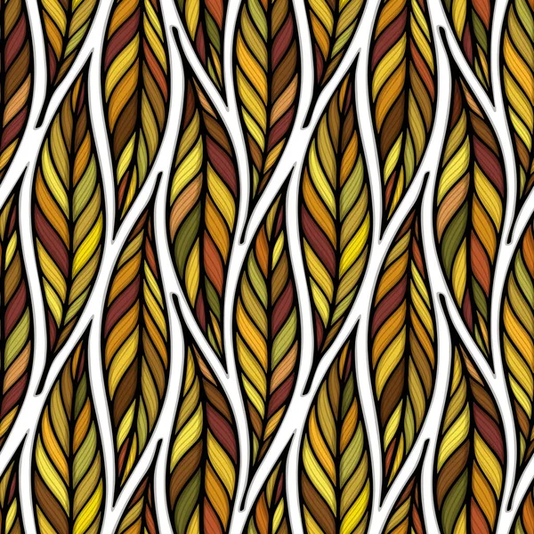 Feuilles Tombantes Illustration Vectorielle Colorée Automne Décoratif Laisse Beau Motif — Image vectorielle