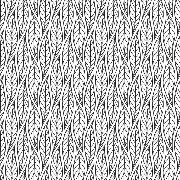 Vallende Bladeren Monochrome Vector Illustratie Decoratieve Herfst Laat Prachtige Naadloze — Stockvector