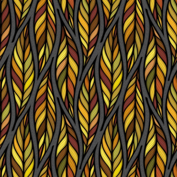 Feuilles Tombantes Illustration Vectorielle Colorée Automne Décoratif Laisse Beau Motif Graphismes Vectoriels