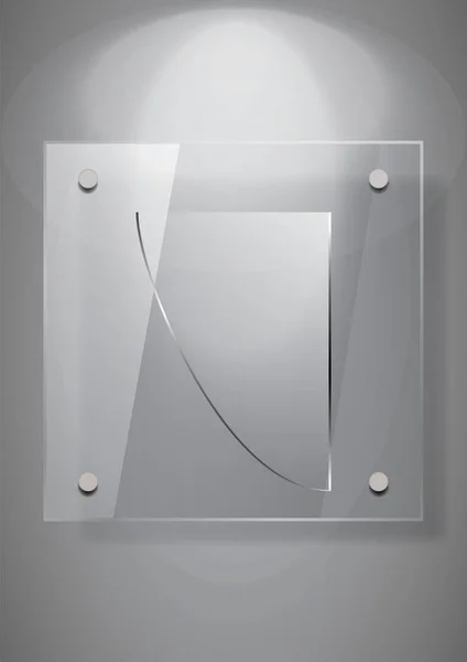 Векторные современные прозрачные стеклянные панели на фоне образца . — стоковый вектор