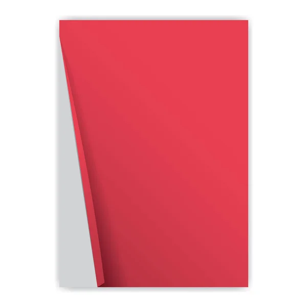 Red Layout Template Poster Design Events Trend Banner Paper Bent — стоковый вектор