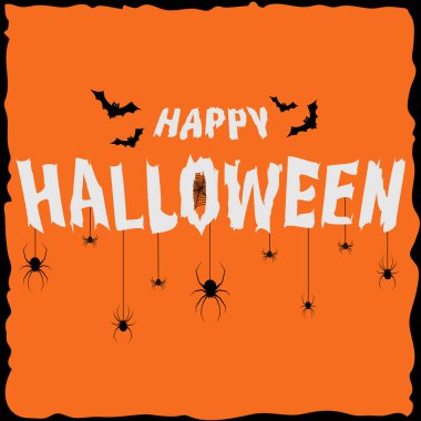 Cadılar Bayramı vektör illüstrasyonu.Mutlu Cadılar Bayramı harfleri ile arka plan. Tebrik kartları, davetiyeler, poster veya web sitesi için grafik ögesi.