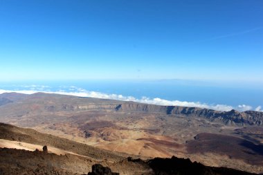 Tenerife Kanarya Adaları görünümünden teide, rock dağ lav