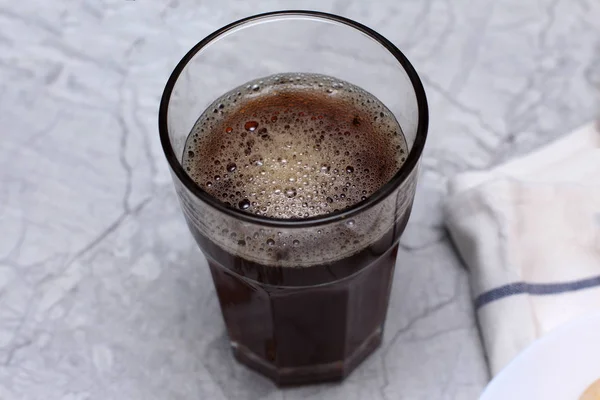 Kaffee Glas Frühstück Koffein Nahaufnahme — Stockfoto