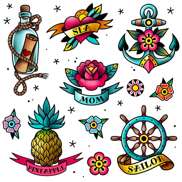 Eski moda dövme seti