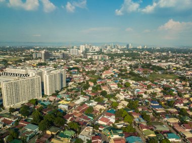 Las Pinas, Metro Manila - June 2020: Aerial of SM Southmall, Pilar Village, and Alabang. Southern part of Metro Manila. clipart