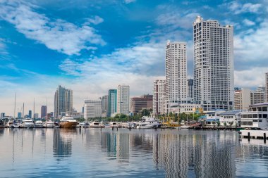 The Manila Bay Skyline - along the entire stretch of Roxas Boulevard. As viewed from Yacht Club clipart