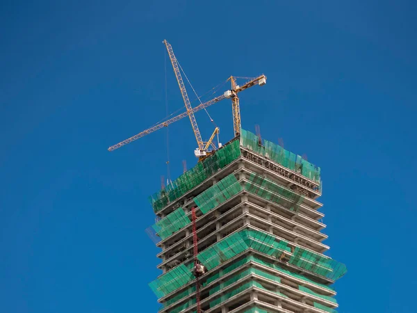 Ein Bau Befindlicher Büroturm Der Metro Manila Bau Von Gebäuden — Stockfoto