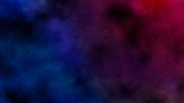 Mavi-kırmızı nebula bulutlu 8K yıldız alanı. Yıldızların sanatçı yorumlaması, arkaplan.