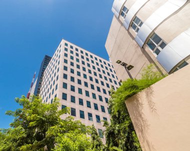 Quezon City, Filipinler - Temmuz 2020: ABS CBN 'nin şirket merkezi. Filipinler 'in en büyük eğlence ve medya şirketi.