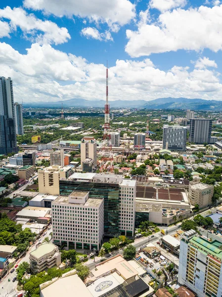 Quezon City Filipinas Julio 2020 Antena Sede Corporativa Del Centro — Foto de Stock