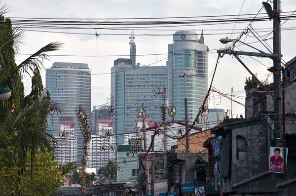 San Andres Bukid Makati Filipinas Dezembro 2018 Uma Área Favela — Fotografia de Stock