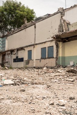 Manila 'da yıkılmış bir ev. Küçük molozlar hariç çoğu temizlendi..