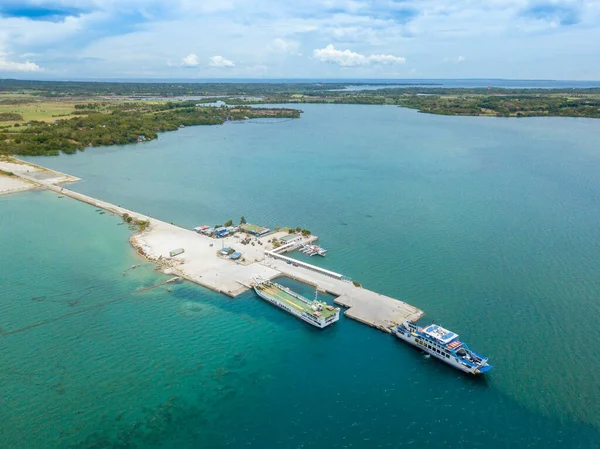 Bogo Cebú Filipinas Puerto Bogo Con Algunos Buques Roro Atracados —  Fotos de Stock