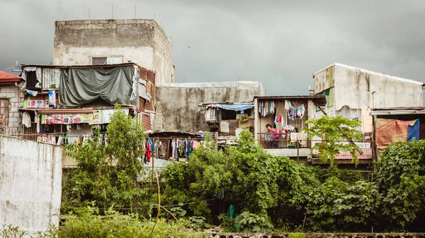 Manila Filipinas Una Zona Okupa Manila Con Vegetación Árboles Frente — Foto de Stock