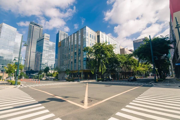 Bonifacio Global City Taguig Metro Manila Uma Travessia Cruzamento Uma — Fotografia de Stock