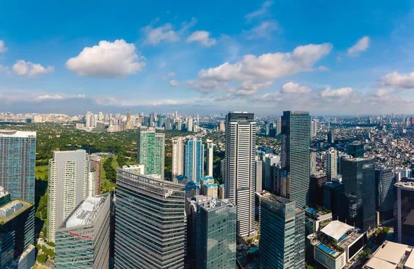 Bonifacio Global City Taguig Metro Manila Antena Panorâmica Horizonte Forte — Fotografia de Stock