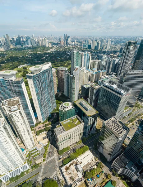 Bonifacio Global City Taguig Metro Manila Dramatic Aerial Western Part — 图库照片