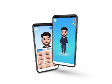 Filipinler - Eylül 2020: Bir Facebook Avatar yaratmak, bir emoji olarak kullanılacak veya başkalarıyla paylaşılacak özel bir karikatür karakteri.
