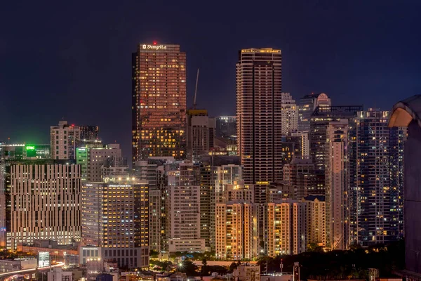 Metro Manila Crepúsculo Disparo Bonifacio Global City Visto Desde Makati — Foto de Stock