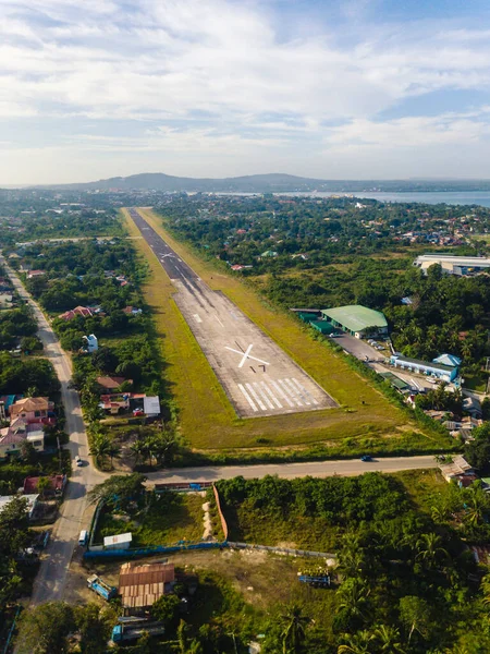 Aerea Della Pista Del Vecchio Aeroporto Chiuso Tagbilaran Bohol Filippine — Foto Stock