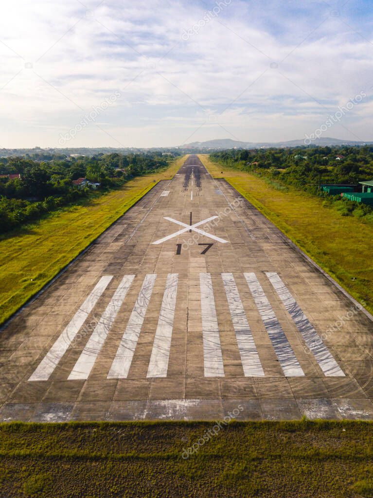 View of the runway of the old closed airport in Tagbilaran, Bohol.