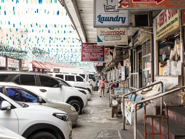Pasay Philippines Oct 2020 Cartimar Market 상점들이 주차되어 차량들과 줄지어 — 스톡 사진