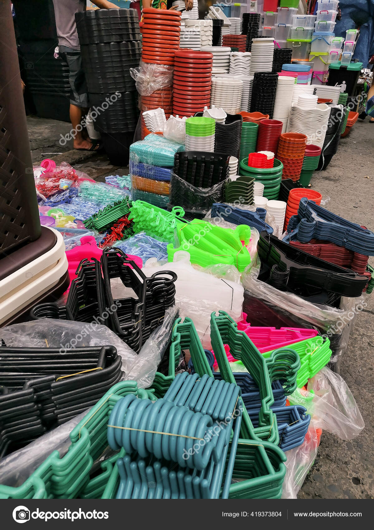 Divisoria Manila Philippines Oct 2020 Plastic Hangers Various